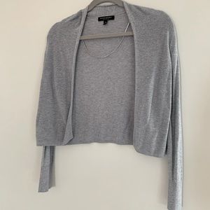 Open front cropped cardigan